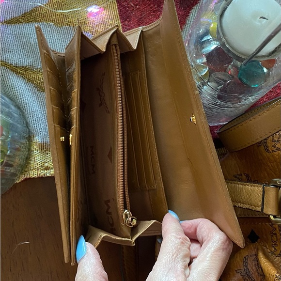 MCM Cognac long vintage trifold wallet. EUC. Matching purse in closet 7”x4” $125 - Picture 11 of 14